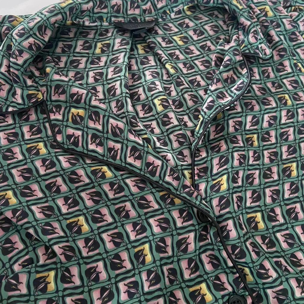 Topshop Silky Piped Tile Shirt Day Dress ASO Clara Oswald
